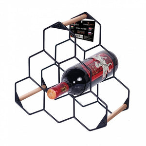 Berlinger Haus BH-6772 Elegante portabottiglie per 6 bottiglie con dettagli in oro rosa