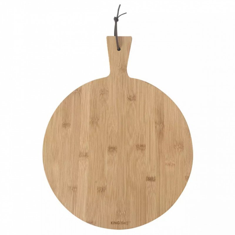 Kinghoff KH-1673 Tagliere per pizza in bambù con manico