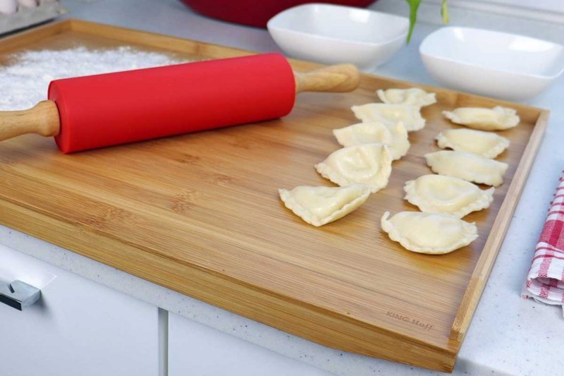 Kinghoff KH-1683 Tagliere per pasticceria in bambù naturale 55x43cm