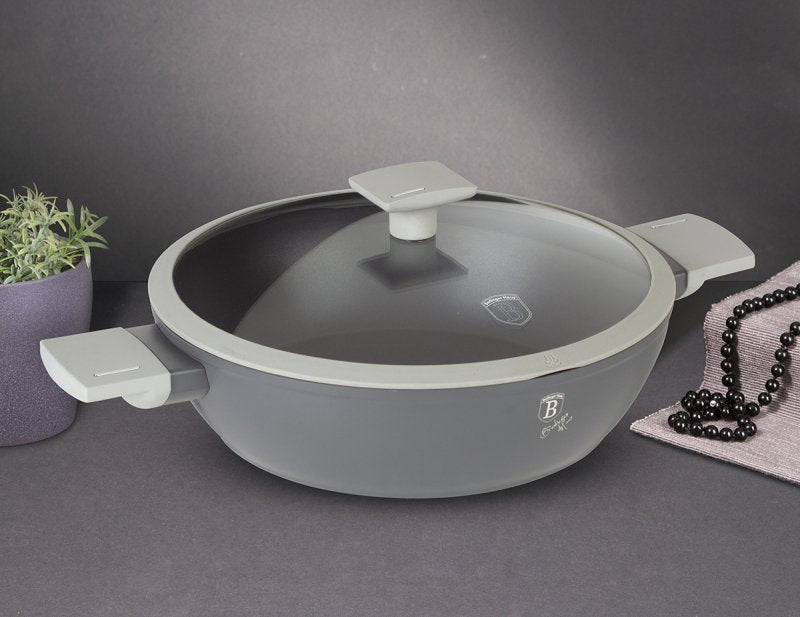 Berlinger haus BH-7070 Aspen Titanium Pentola piatta antiaderente 28 cm