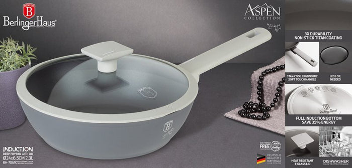 Berlinger haus BH-7069 Padella antiaderente Aspen Titanium 24 cm