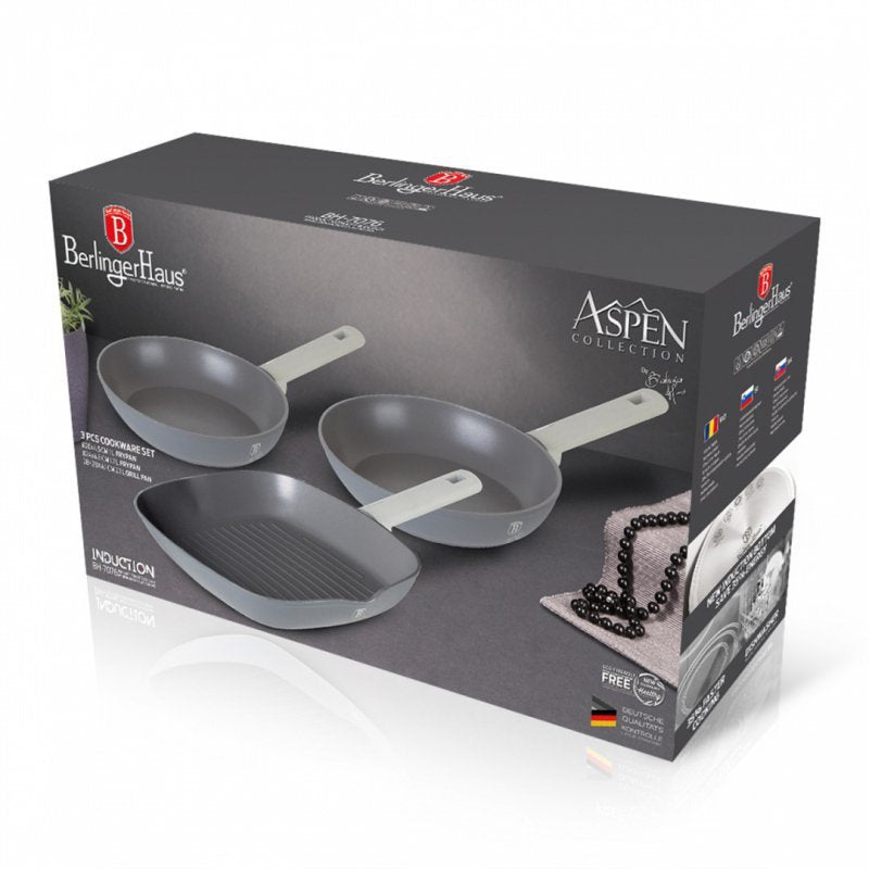 Berlinger haus BH-7076 Aspen Titanium Frypan Set - Pentole antiaderenti