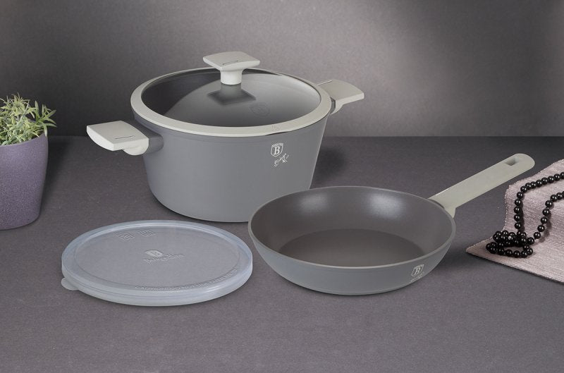 Berlinger haus BH-7079 Aspen Titanium Set di pentole antiaderenti