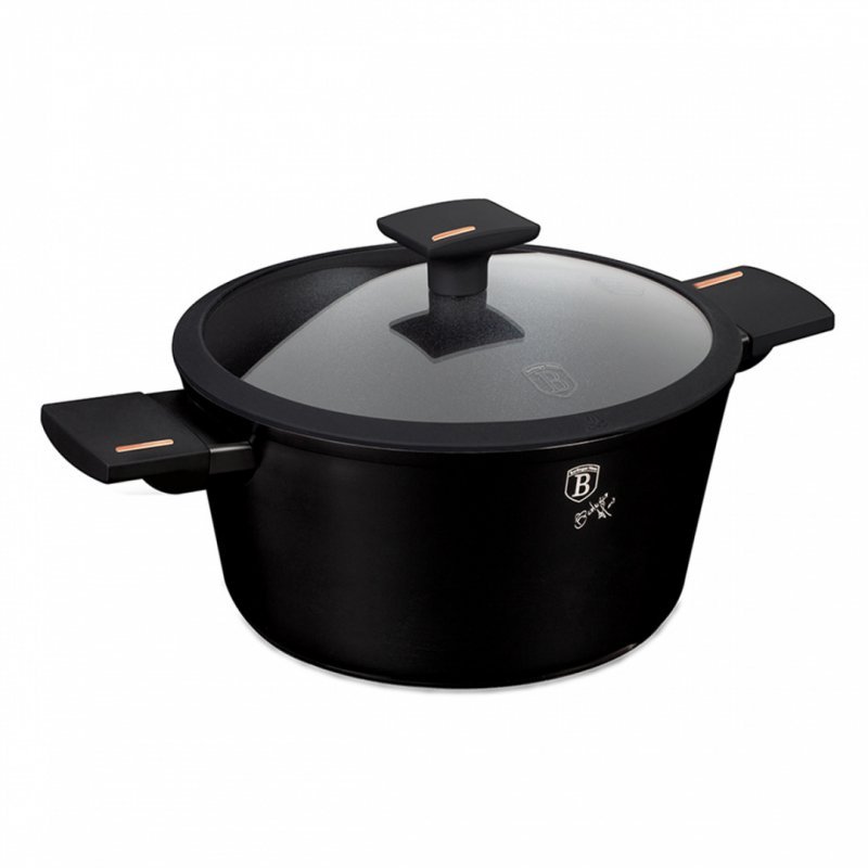 Berlinger Haus BH-7087 Pentola in titanio con coperchio in vetro, 24 cm, pentole antiaderenti
