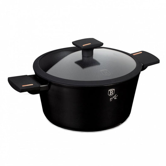 Berlinger Haus BH-7087 Pentola in titanio con coperchio in vetro, 24 cm, pentole antiaderenti