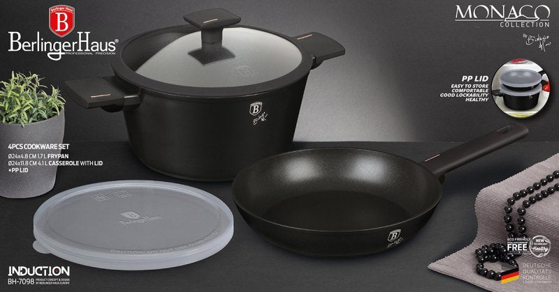 Berlinger haus BH-7098 Monaco Set di pentole antiaderenti in titanio