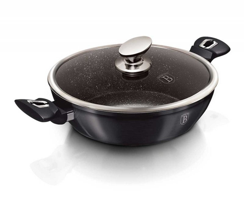 Berlinger haus BH-7111 Carbon Pro Pentola wok piatta 28 cm Pentole antiaderenti
