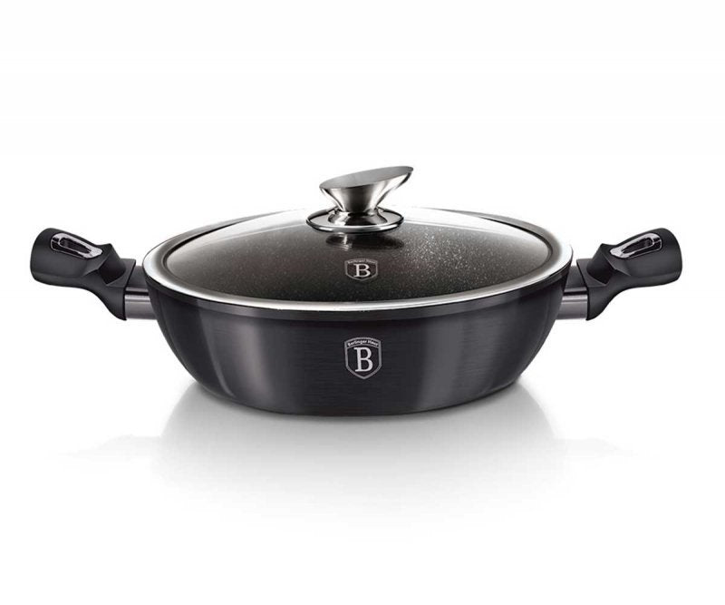 Berlinger haus BH-7111 Carbon Pro Pentola wok piatta 28 cm Pentole antiaderenti