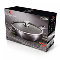 Berlinger haus BH-7111 Carbon Pro Pentola wok piatta 28 cm Pentole antiaderenti