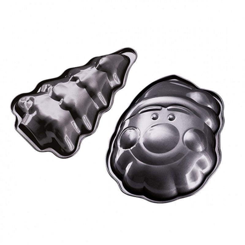 Berlinger haus BH-6950 Set di teglie natalizie - Babbo Natale e albero