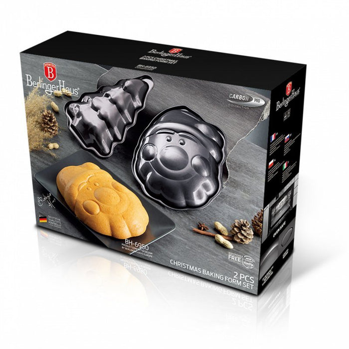 Berlinger haus BH-6950 Set di teglie natalizie - Babbo Natale e albero