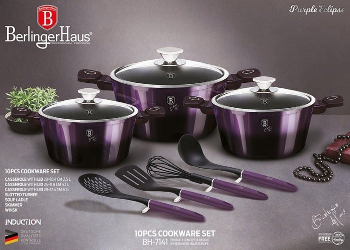 Berlinger haus BH-7141 Set di pentole antiaderenti viola