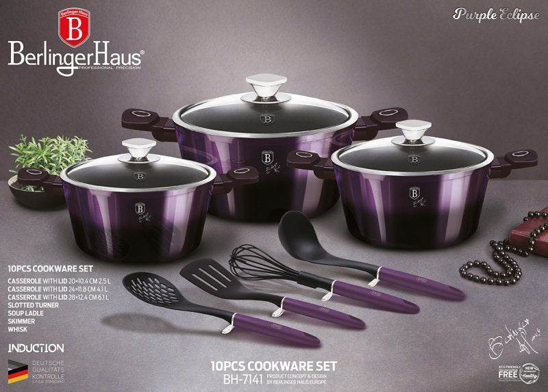 Berlinger haus BH-7141 Set di pentole antiaderenti viola