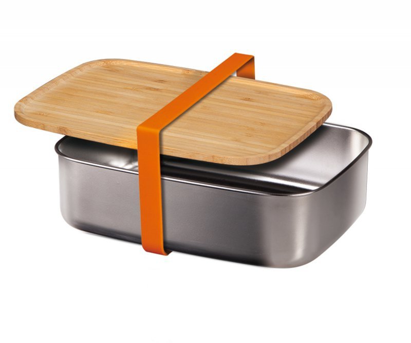 Berlinger haus BH-7207 Pratico contenitore per il pranzo in acciaio verniciato con coperchio in bambù