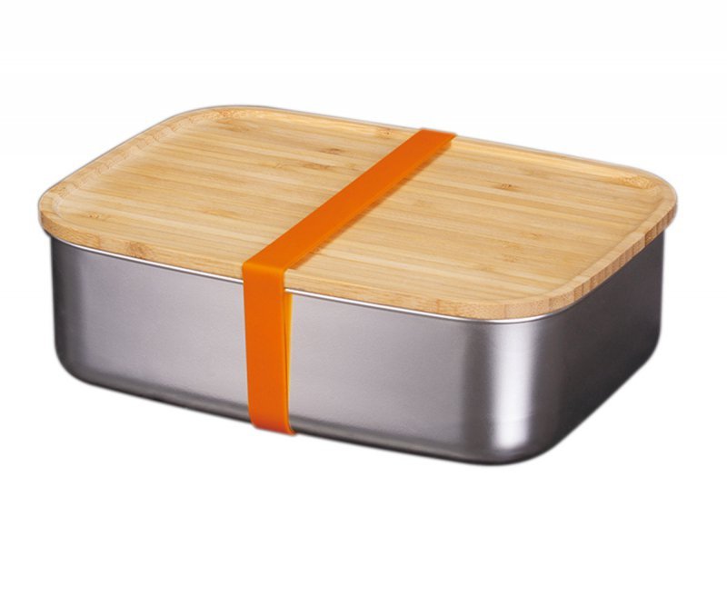 Berlinger haus BH-7207 Pratico contenitore per il pranzo in acciaio verniciato con coperchio in bambù