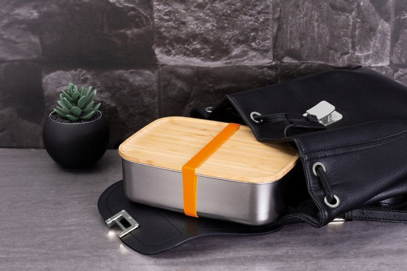 Berlinger haus BH-7207 Pratico contenitore per il pranzo in acciaio verniciato con coperchio in bambù