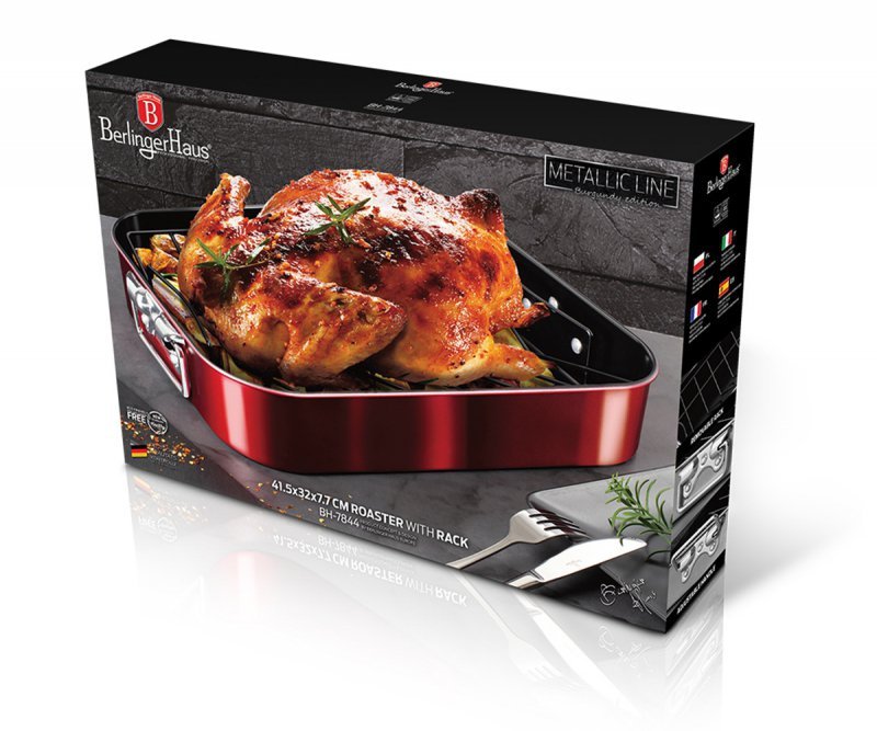 Berlinger haus BH-7844 Teglia antiaderente metallizzata bordeaux