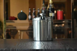 Klausberg KB-7579 Secchiello per ghiaccio in acciaio inossidabile con pinze 1,3 l