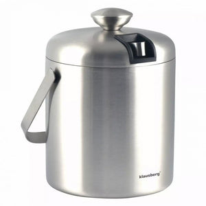 Klausberg KB-7579 Secchiello per ghiaccio in acciaio inossidabile con pinze 1,3 l