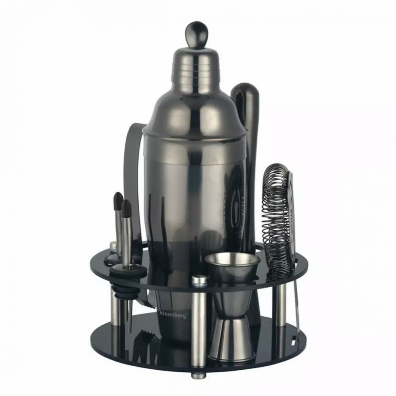 Klausberg KB-7581 Elegante set di utensili da bar con supporto