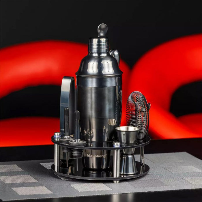Klausberg KB-7581 Elegante set di utensili da bar con supporto