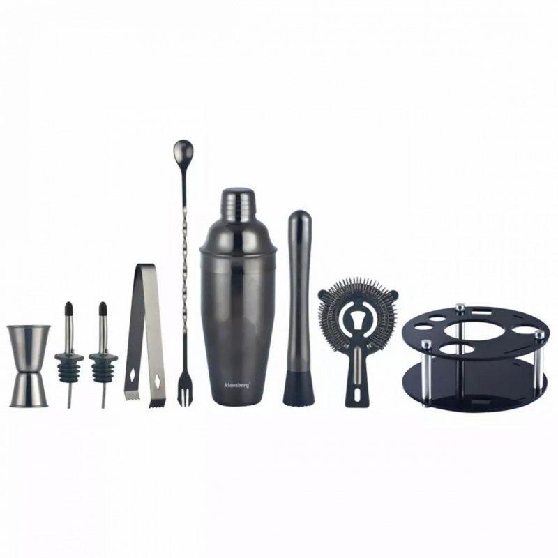 Klausberg KB-7581 Elegante set di utensili da bar con supporto
