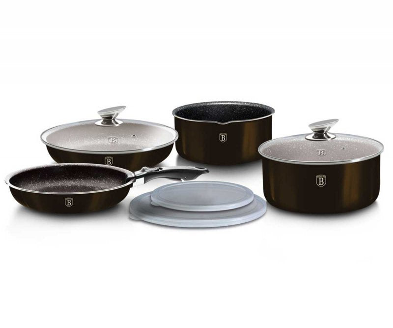 Berlinger haus BH-7041 Set di pentole con manico staccabile e rivestimento in granito