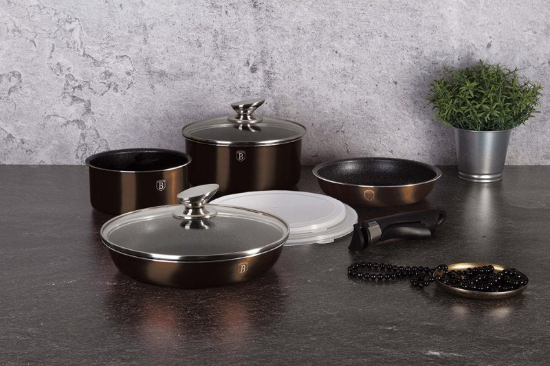 Berlinger haus BH-7041 Set di pentole con manico staccabile e rivestimento in granito