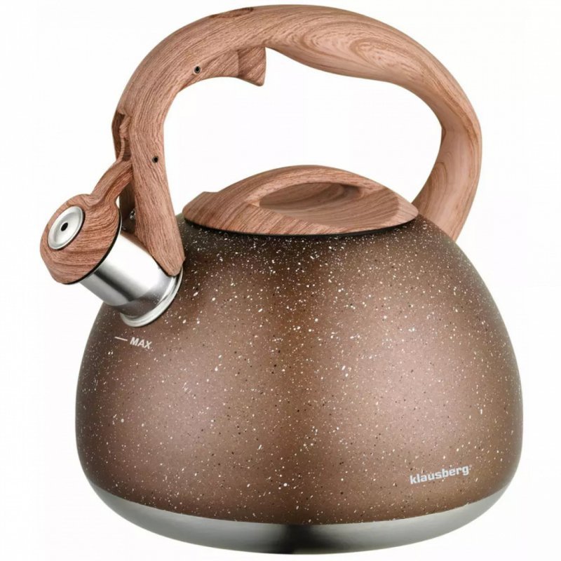 Klausberg KB-7510 Bollitore con fischietto in acciaio inossidabile da 2,8 l
