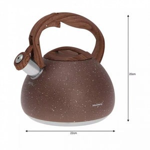 Klausberg KB-7510 Bollitore con fischietto in acciaio inossidabile da 2,8 l