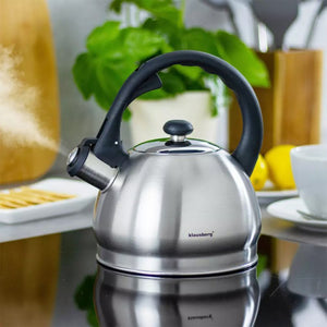 Klausberg KB-7042 Bollitore con fischio in acciaio inossidabile da 1,8 l