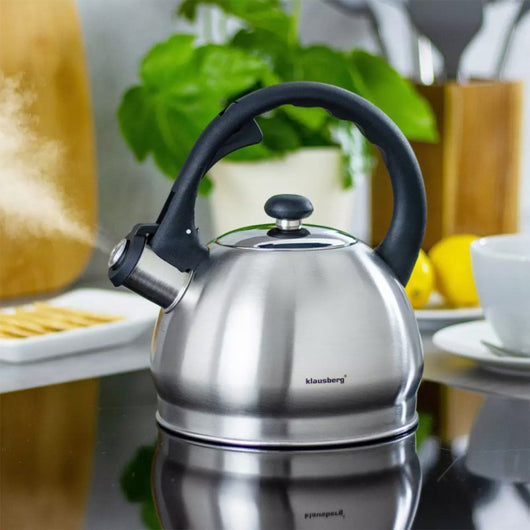 Klausberg KB-7042 Bollitore con fischio in acciaio inossidabile da 1,8 l