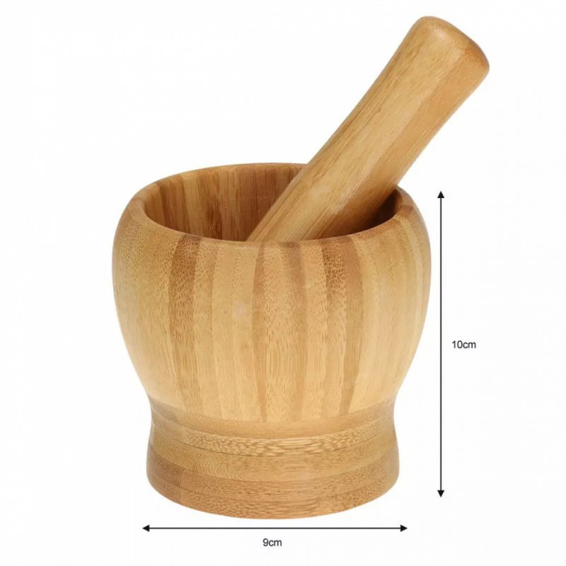 Set di mortaio e pestello in bambù Kinghoff KH-1616 per macinare le spezie