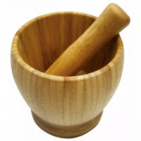 Set di mortaio e pestello in bambù Kinghoff KH-1616 per macinare le spezie