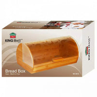 Kinghoff KH-3615 Portapane in bambù e acrilico con coperchio trasparente