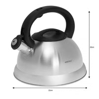 Kinghoff KH-3236 Bollitore in acciaio con fischietto da 3 litri