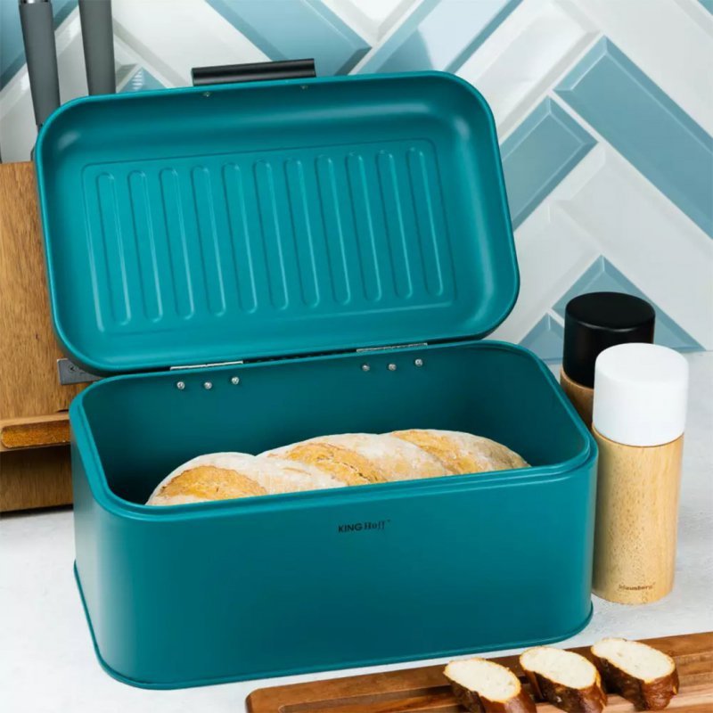 Kinghoff KH-1711 Portapane in acciaio - Soluzione moderna per riporre gli alimenti in cucina