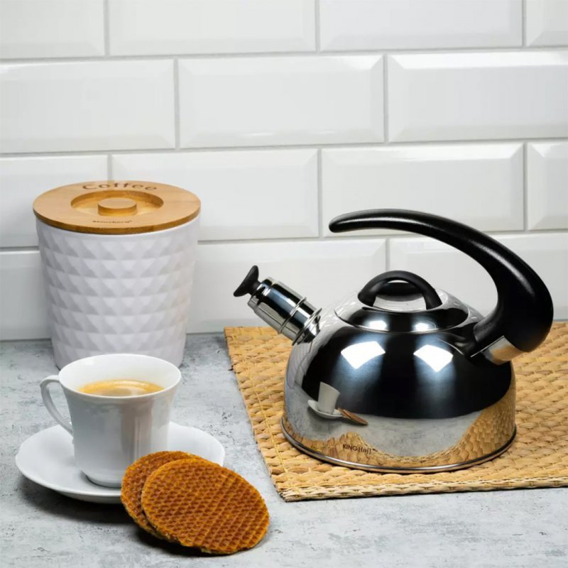 Bollitore a fischio in acciaio inossidabile Kinghoff KH-3250 da 1,8 l