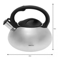 Bollitore con fischietto in acciaio inossidabile Kinghoff KH-3262 da 3,0 l