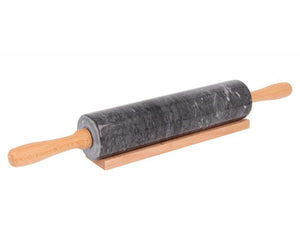 Mattarello in marmo Kinghoff con supporto 3145 Rullo in marmo di alta qualità