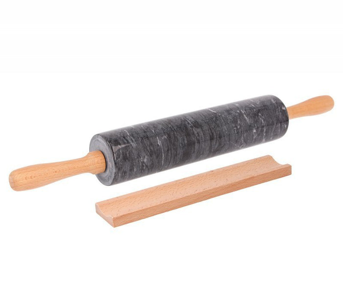 Mattarello in marmo Kinghoff con supporto 3145 Rullo in marmo di alta qualità