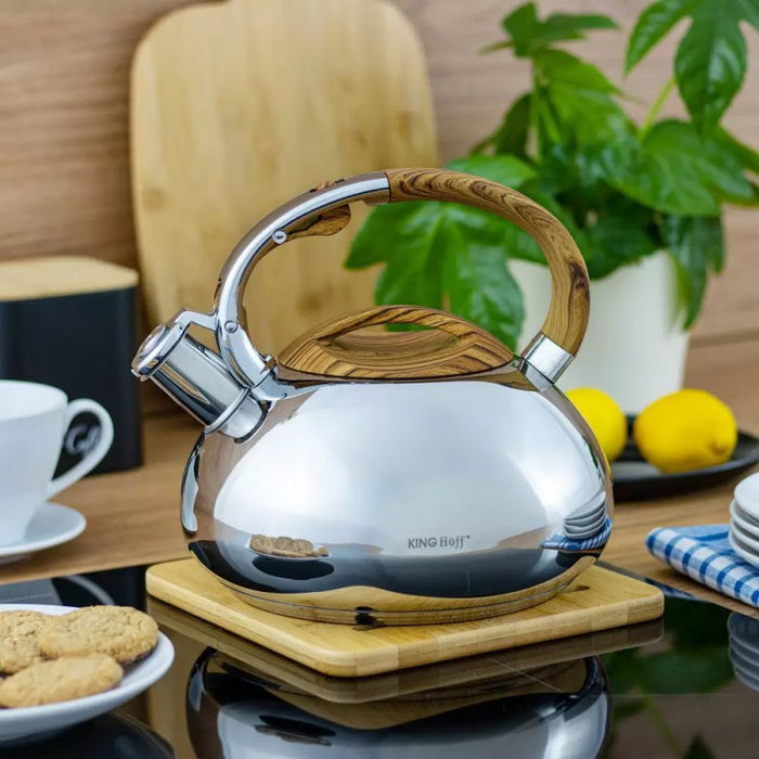 Bollitore con fischietto in acciaio inossidabile Kinghoff KH-3274 da 3,0 l