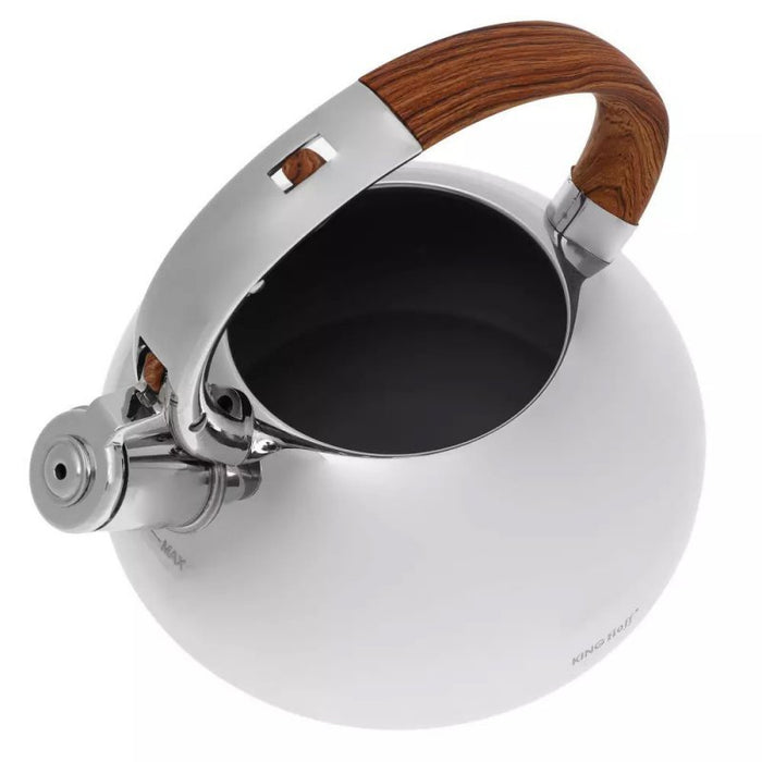 Bollitore con fischietto in acciaio inossidabile Kinghoff KH-3274 da 3,0 l