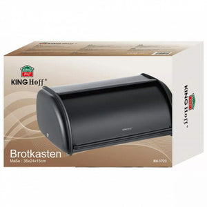 Kinghoff KH-1723 Contenitore per il pane in acciaio - Grande contenitore con coperchio a rullo