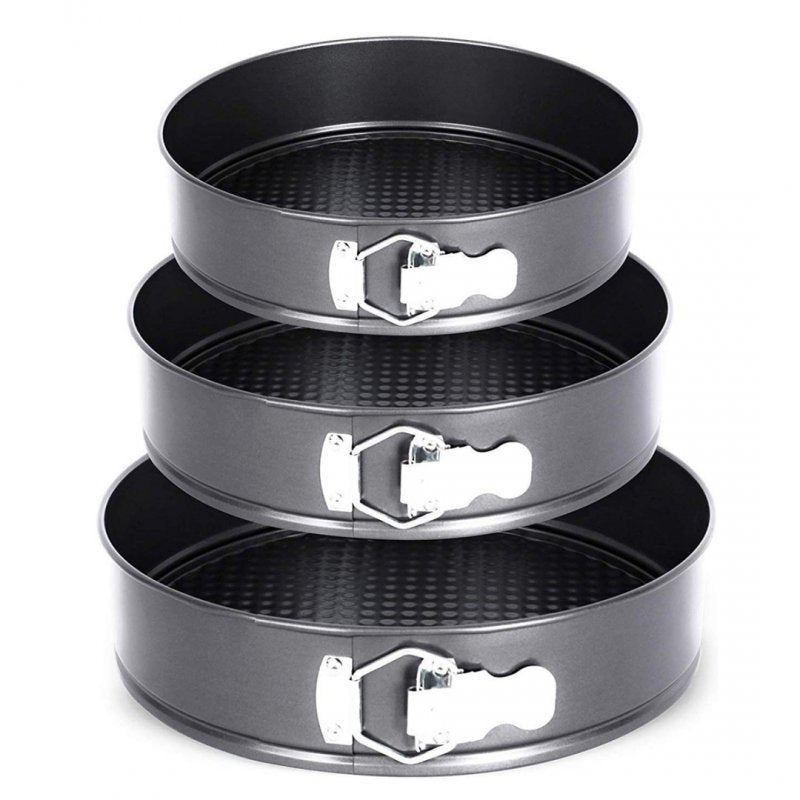 Elitehoff E-8013 Set di 3 teglie rotonde antiaderenti per torte
