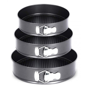 Elitehoff E-8013 Set di 3 teglie rotonde antiaderenti per torte