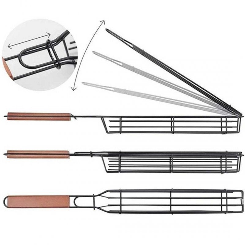 Elitehoff CESTO PER SPIEDINI DI VERDURE GRIGLIATO Cestino per barbecue antiaderente