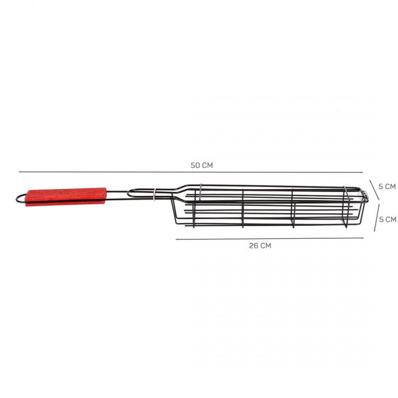 Elitehoff CESTO PER SPIEDINI DI VERDURE GRIGLIATO Cestino per barbecue antiaderente