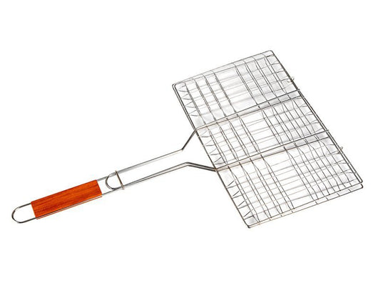 Griglia per pesce Elitehoff E-6256 con manico in legno 34x22cm