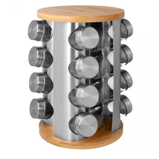 Brunbeste 2734 Porta spezie girevole in acciaio inox con 16 contenitori